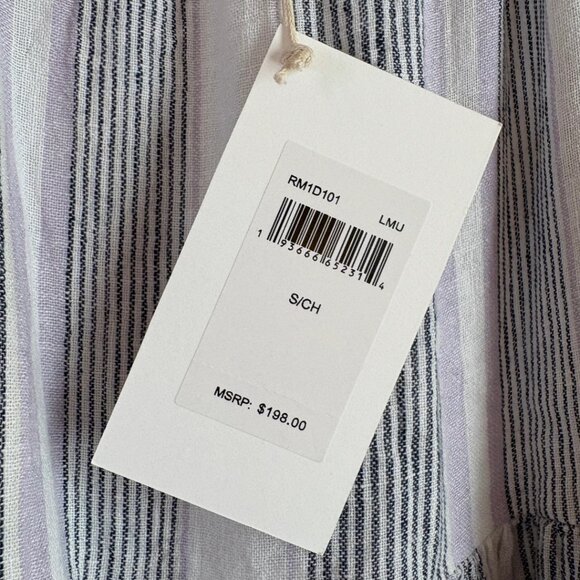 Splendid Collection Striped Tiered Maxi Dress Blue/White Adjustable Straps NWT - Picture 6 of 6